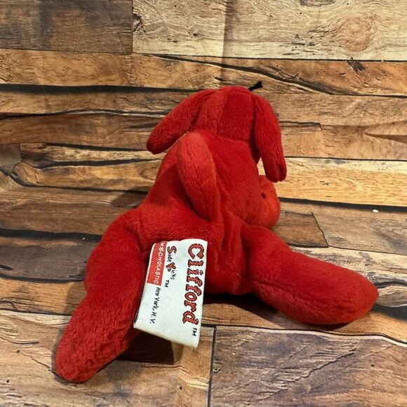 Vintage Clifford The Big Red Dog Plush Bean Bag Toy Scholastic Side Kicks 1997 - Picture 4 of 9